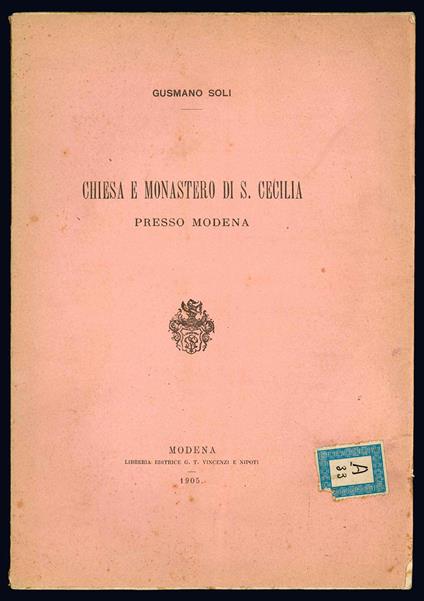 Chiesa e monastero di S. Cecilia presso Modena - Gusmano Soli - copertina