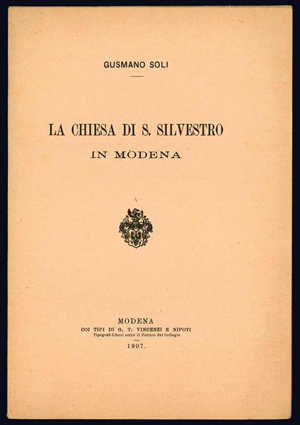 La chiesa di S. Silvestro in Modena - Gusmano Soli - copertina