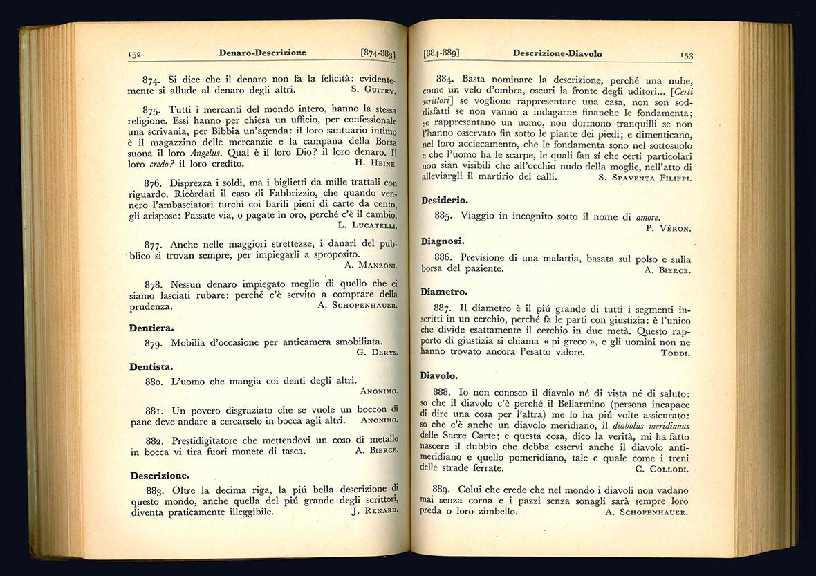 Dizionario umoristico. Massime, sentenze, definizioni, battute: ironiche, argute, bizzarre, paradossali, di quattrocento scrittori d'ogni paese. Quarta edizione