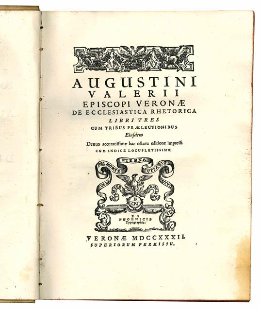 Ecclesiasticae rhetoricae pars prima quæ Ludovici Granatensis Ordinis S. Dominici Rhetoricam continet. In altera vero Augustini Valerii episcopi Veronensis una cum Duobus libris de acolytorum disciplina rhetorica quaoque habebitur. Cui accedet Didaci - Luis De Granada - copertina