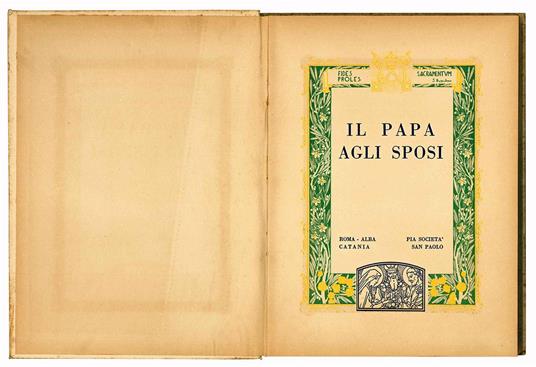 Il papa agli sposi - Pio XII - copertina