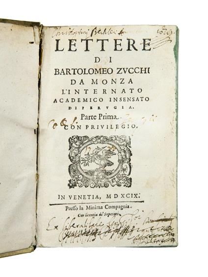 Lettere [...] Parte prima [-seconda] - Bartolomeo Zucchi - copertina