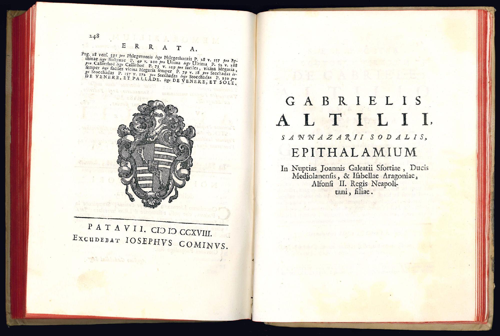 Poemata ex antiquis editionibus accuratissime descripta. Accessit eiusdem vita, Jo. Antonio Vulpio auctore
