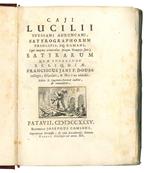 Caji Lucilii Suessani Auruncani ... Satyrarum quae supersunt reliquiae. Franciscus Jani F. Dousa collegit, disposuit, & notas addidit. Editio II. Lugduno-Batava auctior, & emendatior