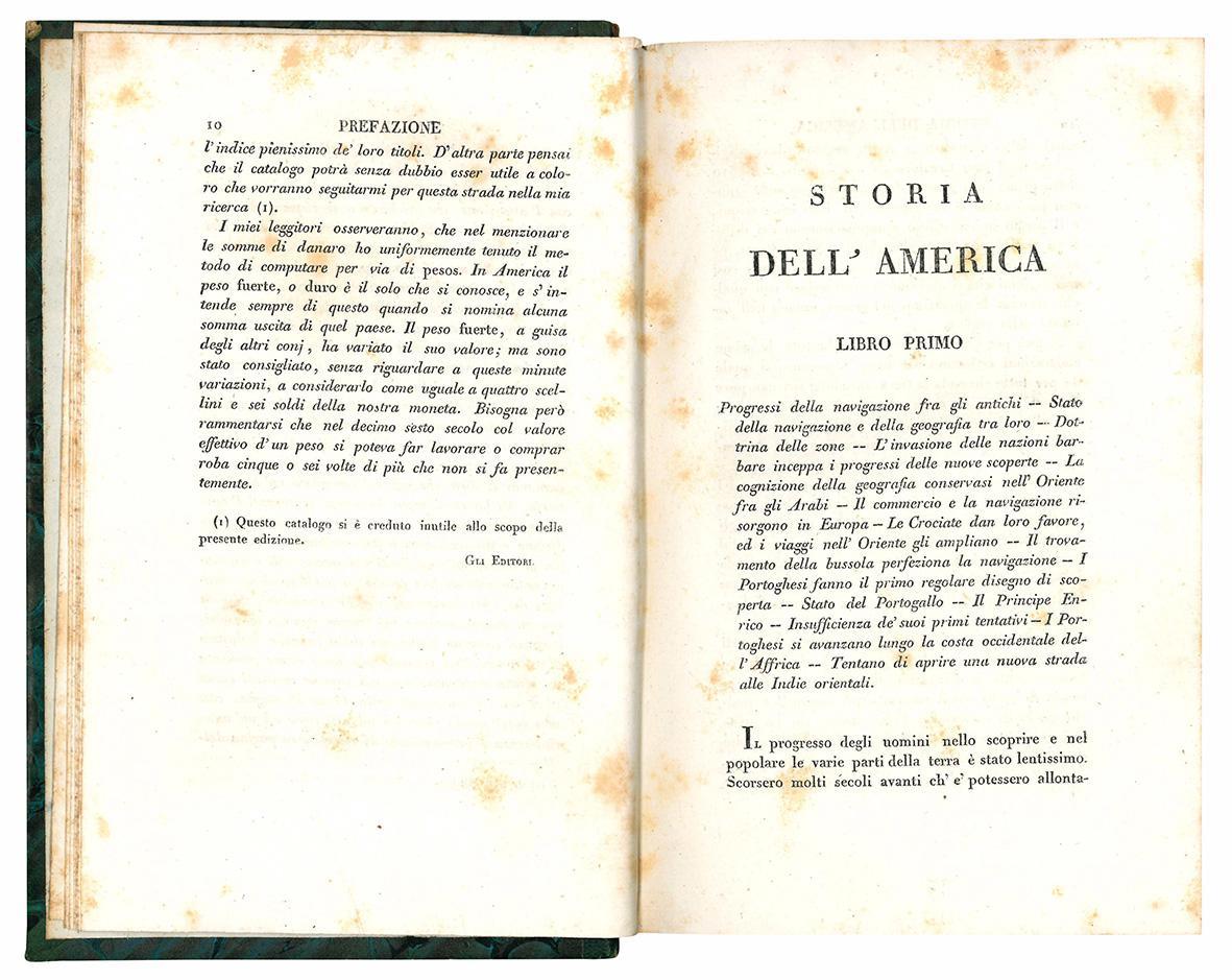 Storia dell'America di Guglielmo Robertson recata in italiano da A.P. Volume primo [-terzo]