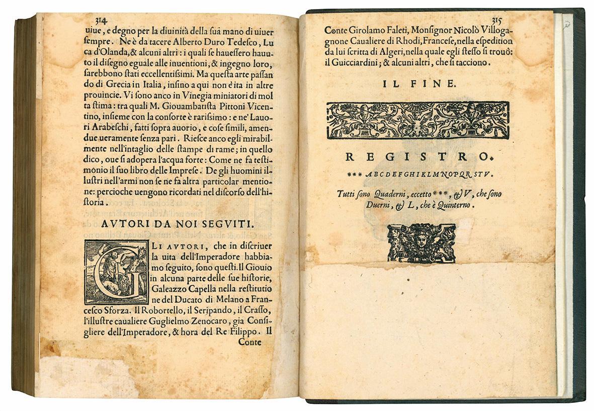 Vita di Carlo Quinto Imp. descritta da M. Lodouico Dolce. (Insieme a:) Immortalità dell'invittissimo et gloriosiss. Imperator Carlo Quinto dedicatagli in lingua latina dal signor Anatholio Desbarres, e nuouamente tradotta nella volgar lingua da m. L