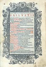Hoc in volumine C. Crispi Sallustii haec omnia continentur. Epistola Pomponii ad Augustinum Mapheum. Epistola Io. Badii Ascensii [...] M.T. Ciceronis oratio in L. Catilinam [...] C. Crispi Sall. bellum Catilinarium cum interpretationibus Laurentii Va