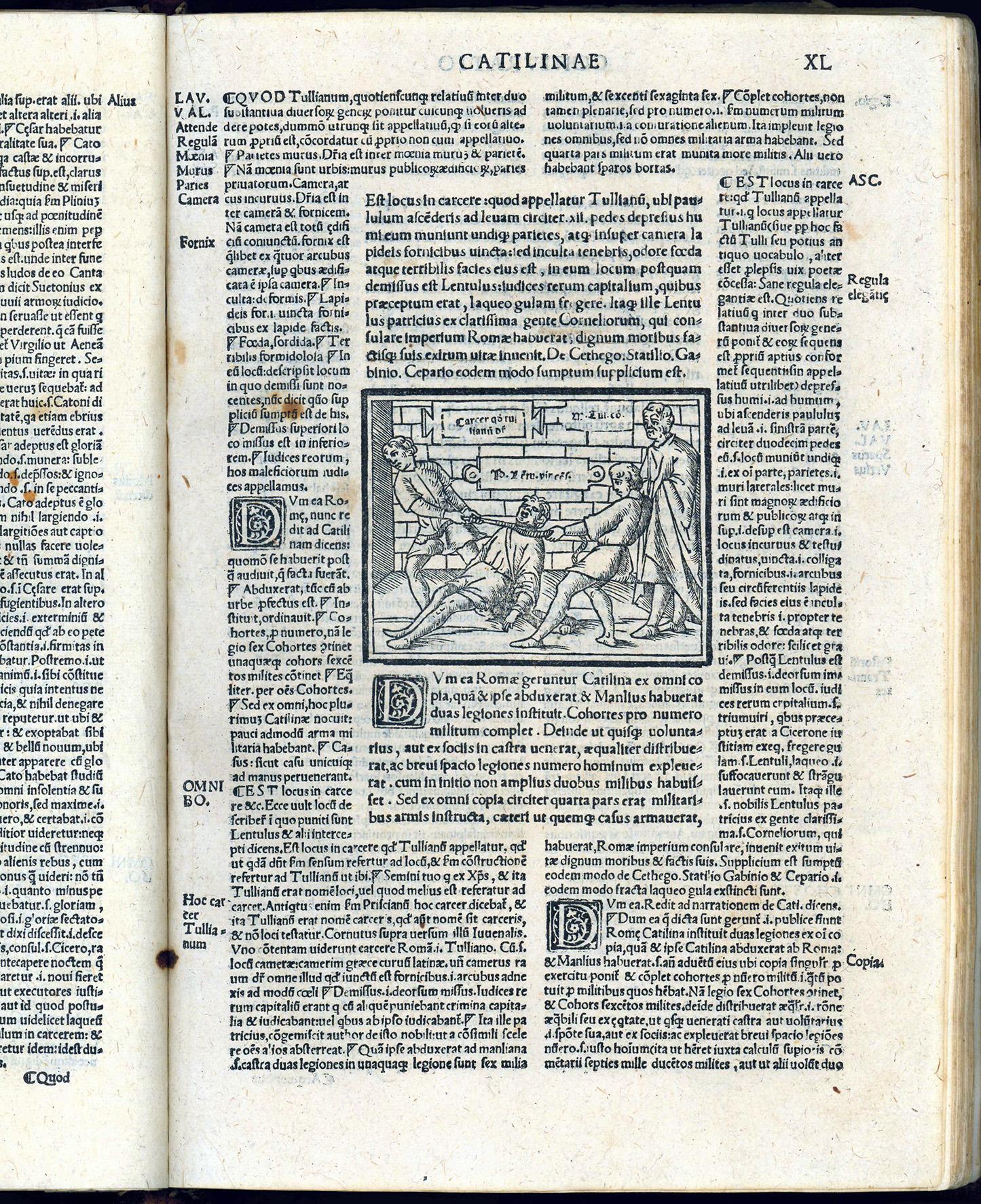 Hoc in volumine C. Crispi Sallustii haec omnia continentur. Epistola Pomponii ad Augustinum Mapheum. Epistola Io. Badii Ascensii [...] M.T. Ciceronis oratio in L. Catilinam [...] C. Crispi Sall. bellum Catilinarium cum interpretationibus Laurentii Va