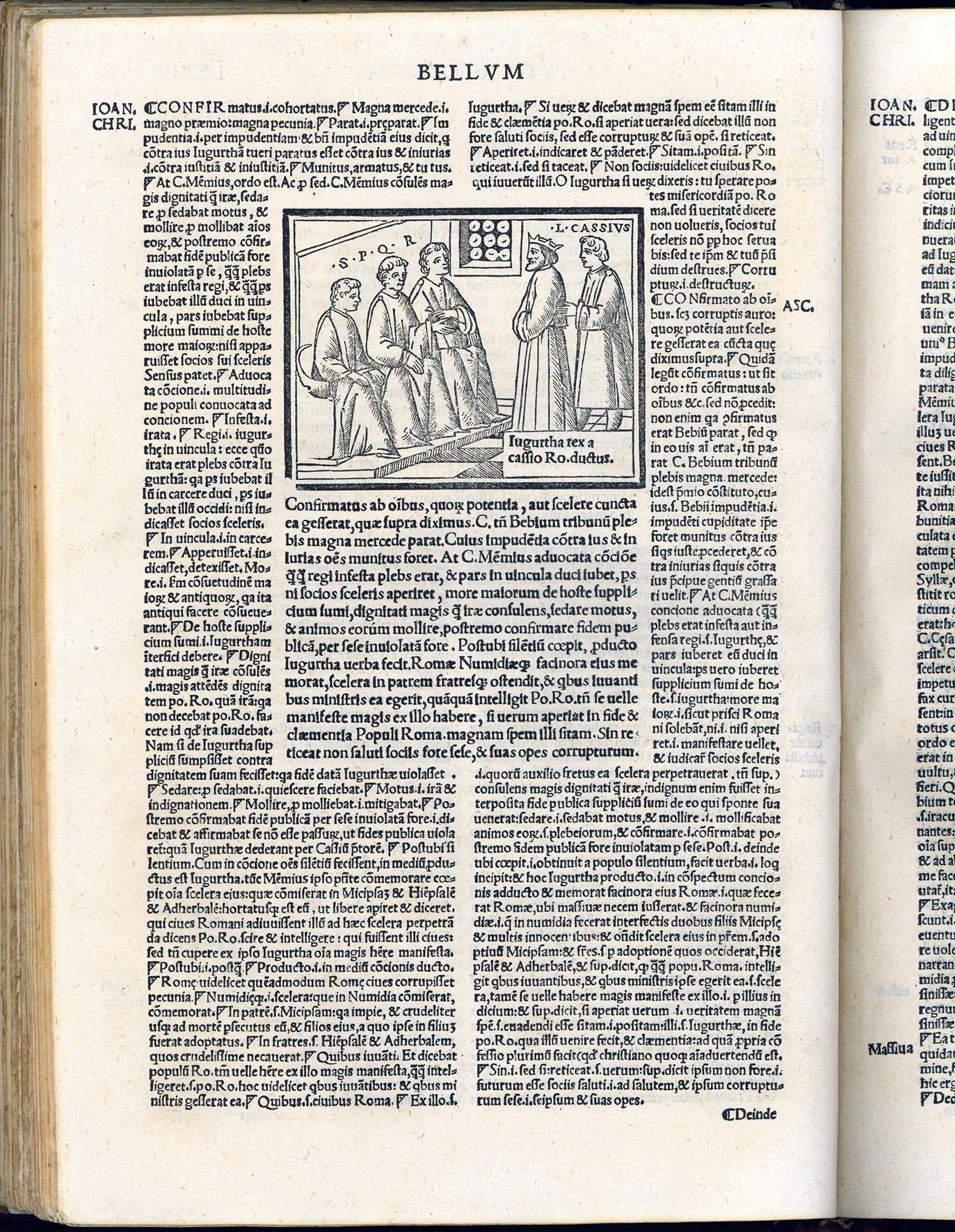 Hoc in volumine C. Crispi Sallustii haec omnia continentur. Epistola Pomponii ad Augustinum Mapheum. Epistola Io. Badii Ascensii [...] M.T. Ciceronis oratio in L. Catilinam [...] C. Crispi Sall. bellum Catilinarium cum interpretationibus Laurentii Va