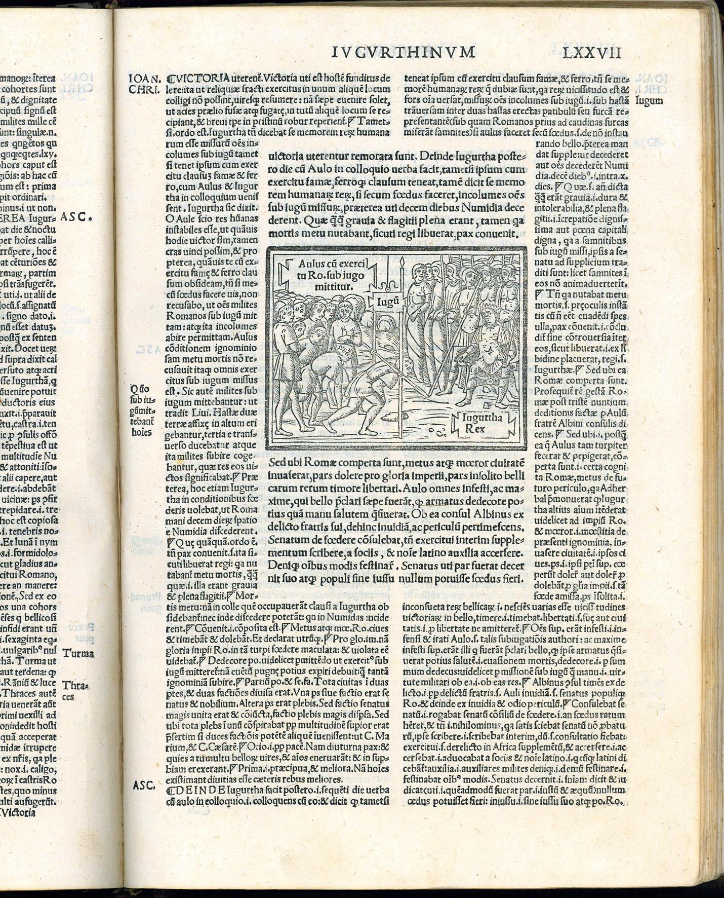 Hoc in volumine C. Crispi Sallustii haec omnia continentur. Epistola Pomponii ad Augustinum Mapheum. Epistola Io. Badii Ascensii [...] M.T. Ciceronis oratio in L. Catilinam [...] C. Crispi Sall. bellum Catilinarium cum interpretationibus Laurentii Va