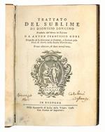 Trattato del sublime di Dionisio Longino tradotto dal greco in toscano da Anton Francesco Gori