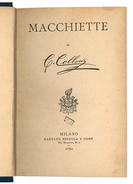 Macchiette - Carlo Collodi - copertina