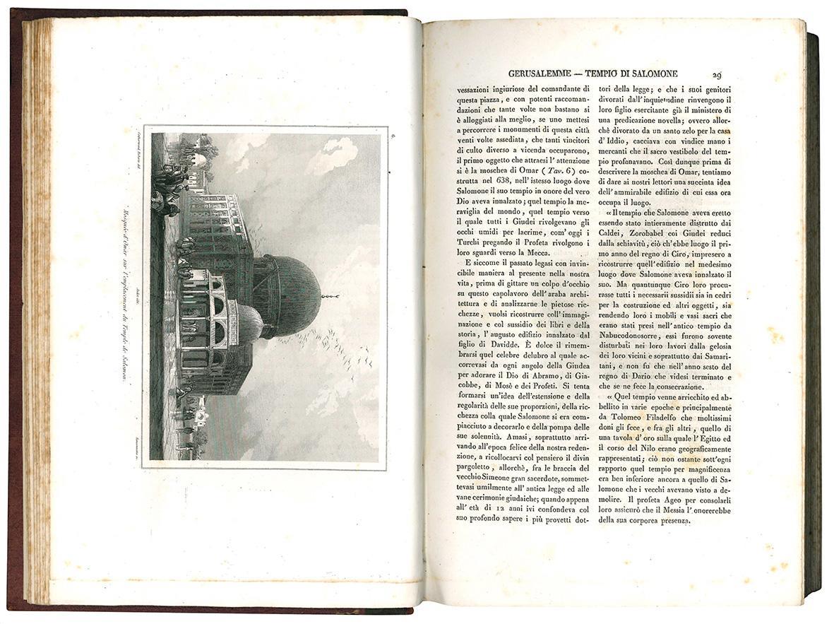 La Terra Santa ed i luoghi illustrati dagli apostoli. Vedute pittoresche secondo Turner, Harding ed altri celebri artisti istoria, descrizione degli attuali costumi. Prima versione dal francese dedicata all'Ill.mo e Rev.mo Monsignore D. Gian Pietro