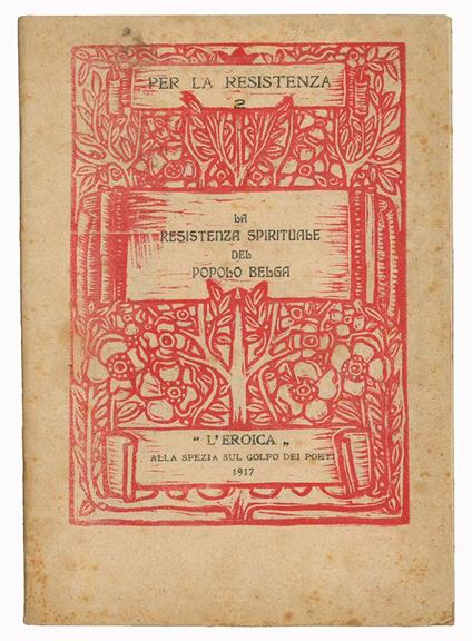 La resistenza spirituale del popolo belga - Prima Guerra Mondiale - copertina