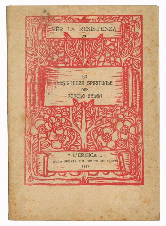 La resistenza spirituale del popolo belga - Prima Guerra Mondiale - copertina