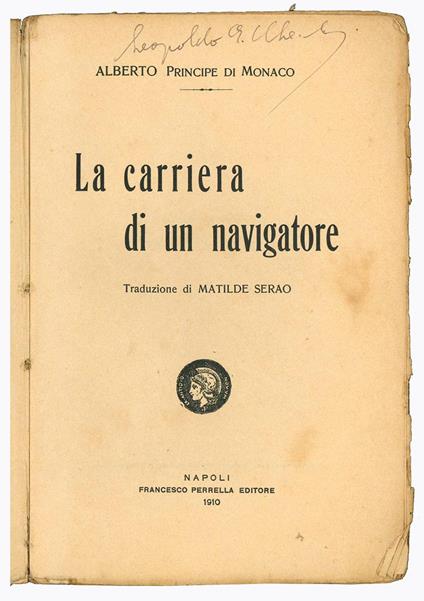 La carriera di un navigatore, traduzione di Matilde Serao - copertina