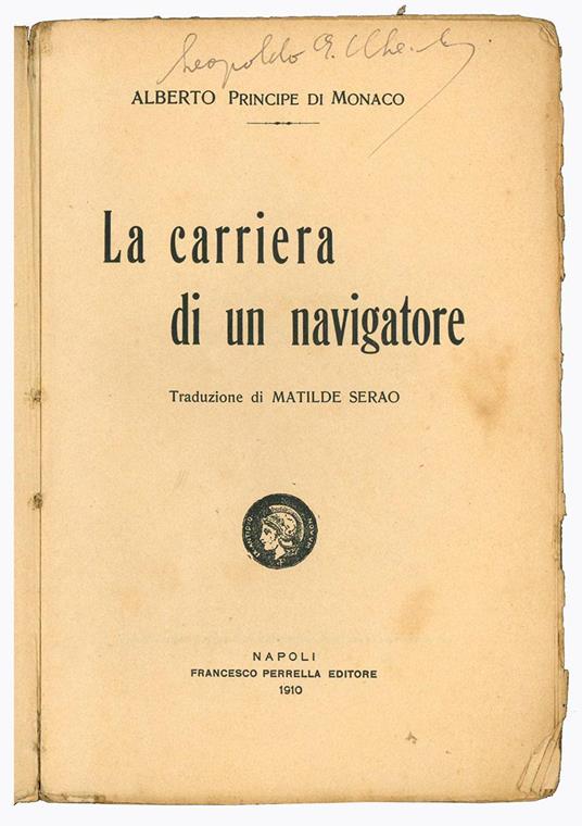 La carriera di un navigatore, traduzione di Matilde Serao - copertina