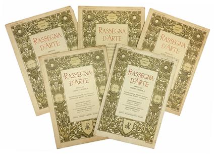 Lotto di cinque numeri del periodico "Rassegna d'Arte" - Rassegna D'Arte - copertina