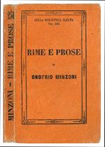 Rime e prose di Onofrio Minzoni ferrarese. Edizione completa preceduta dall'elogio dell'autore