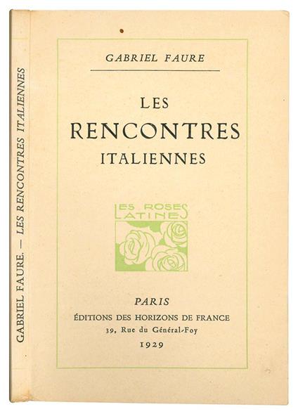 Notes sur l'Italie - Maurice Barres - copertina