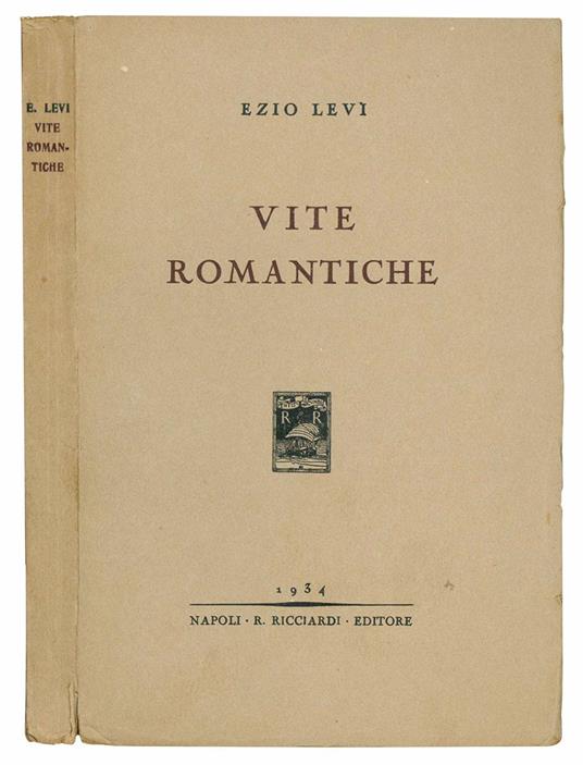 Vite romantiche - Ezio Levi - copertina