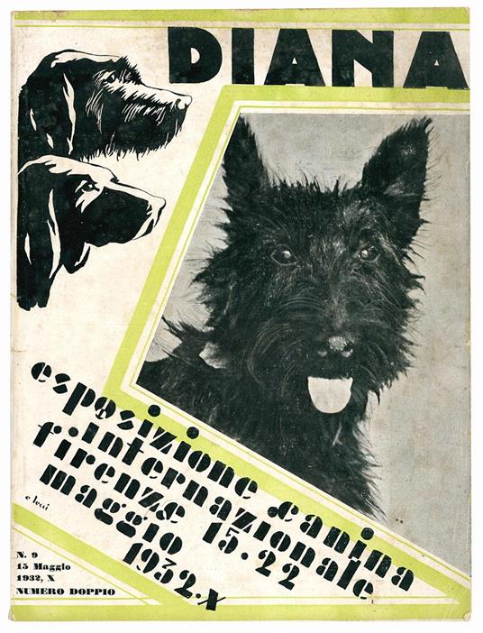 Diana. Esposizione canina internazionale. Firenze 15-22 maggio 1932-X. Numero doppio - copertina