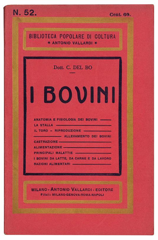 I bovini - Carlo Del Bo - copertina