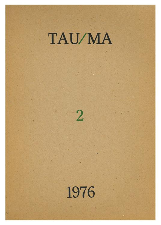 Tau/Ma 2 1976 - Mario Diacono - copertina