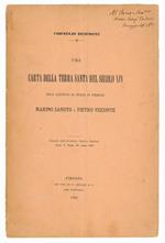 Una carta della Terra Santa del secolo XIV nell'Archivio di Stato in Firenze. Marino Sanuto e Pietro Visconte
