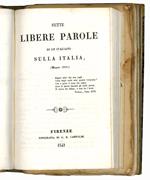 Sette libere parole di un italiano sulla Italia (Marzo 1849)