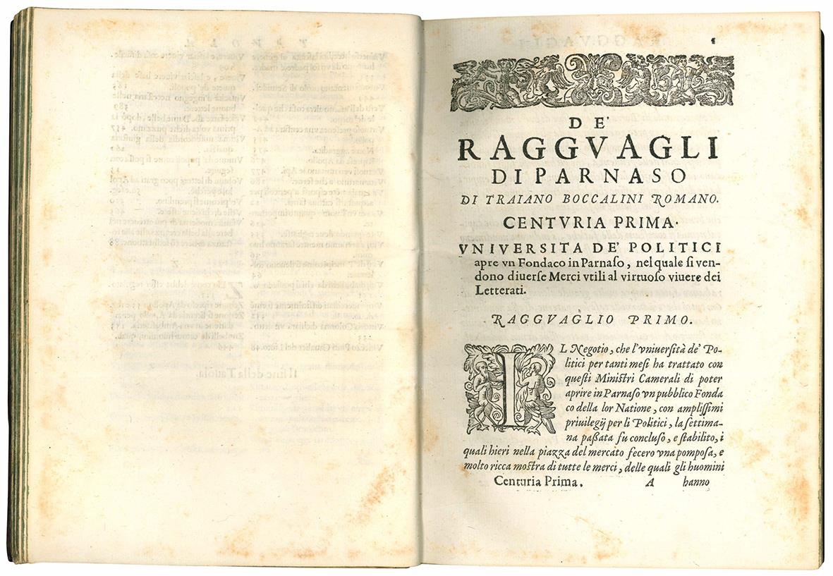De' ragguagli di Parnaso [...] centuria prima [-seconda]. In questa seconda impressione da molti errori diligentemente espurgata