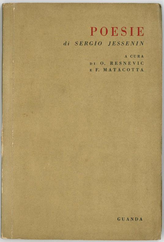 Poesie. A cura di Olga Resnevic e Franco Matacotta - Sergio Jessenin - copertina