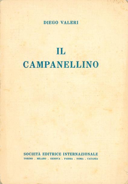 Il campanellino - Diego Valeri - copertina