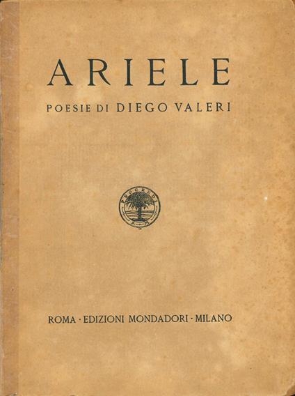 Ariele. Poesie - Diego Valeri - copertina