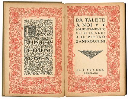 Da Talete a noi (orientamento spirituale) - Pietro Zanfrognini - copertina