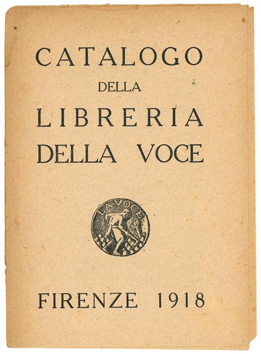 Catalogo della Libreria della Voce - copertina
