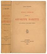 Studi e ricerche intorno a Giuseppe Baretti. Con lettere e documenti inediti