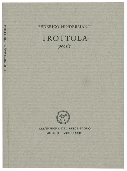 Trottola. Poesie - Federico Hindermann - copertina
