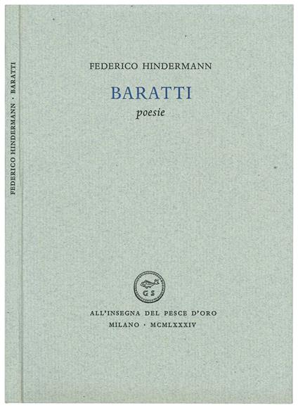 Baratti. Poesie - Federico Hindermann - copertina