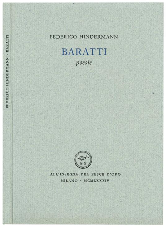 Baratti. Poesie - Federico Hindermann - copertina