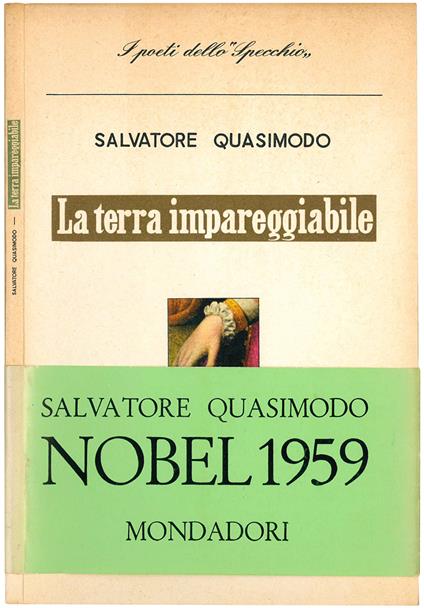 La terra impareggiabile - Salvatore Quasimodo - copertina