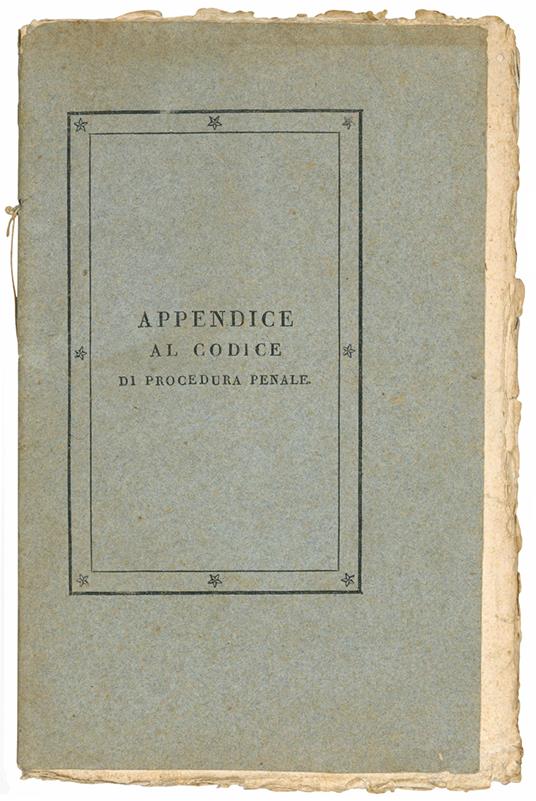 Appendice al codice di procedura penale - Diritto Penale - copertina