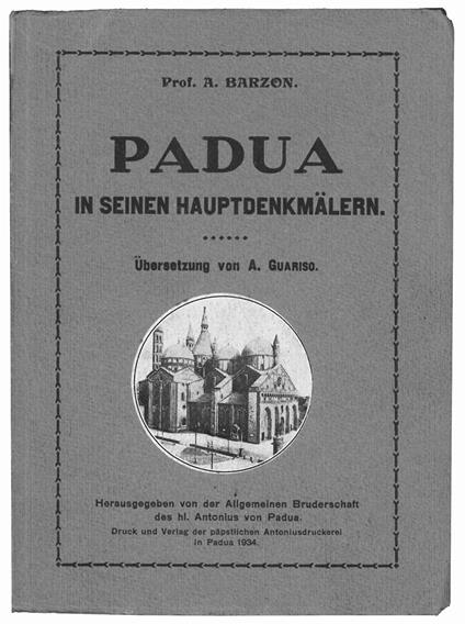 Padua in seinen hauptdenkmalern. Übersetzung von A. Guariso - Antonio Barzon - copertina
