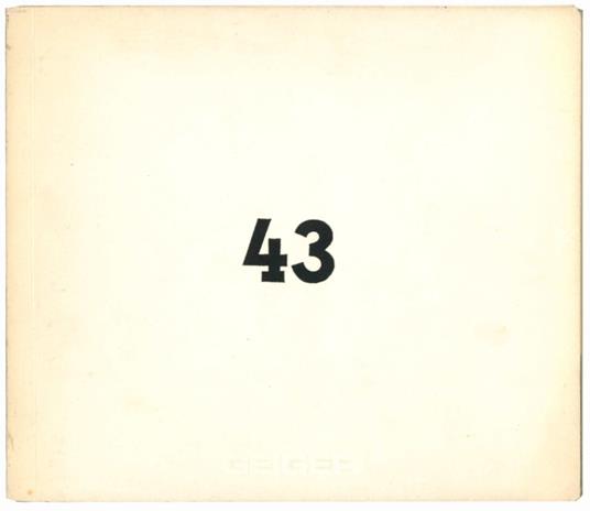 Impronte n. 43 di Claudio Parmiggiani. Testo di Vincenzo Agnetti - Claudio Parmiggiani - copertina