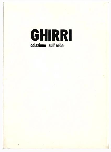 Colazione sull'erba - Luigi Ghirri - copertina
