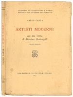 Artisti moderni. Con una lettera di Massimo Bontempelli