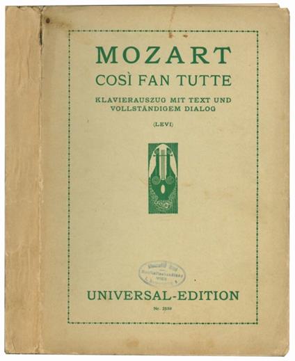 Così fan tutte. So machen's alle - Wolfgang Amadeus Mozart - copertina
