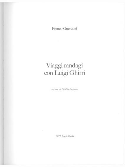 Viaggi randagi con Luigi Ghirri. A cura di Giulio Bizzarri - Franco Guerzoni - copertina