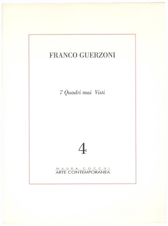 7 Quadri mai Visti - Franco Guerzoni - copertina