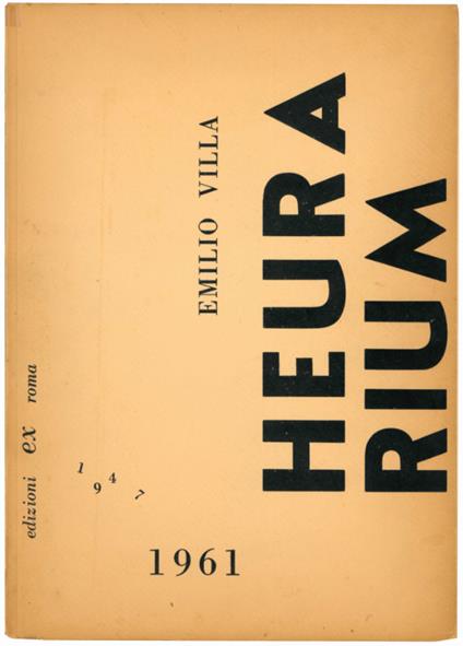 Heurarium - Emilio Villa - copertina